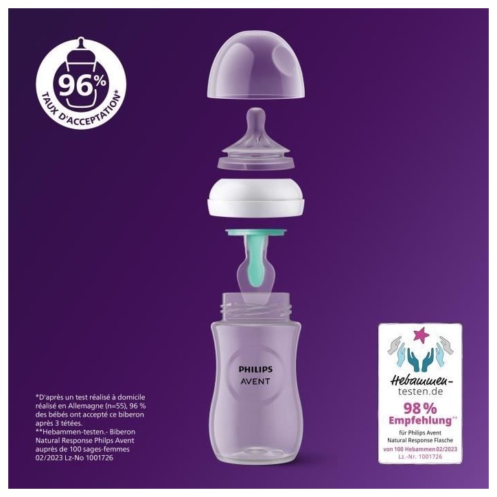 Kit nouveau-né - PHILIPS AVENT - Natural 3.0 AirFree - 2 Biberons 125ml + 2 Biberons 260ml + Sucettes Ultra Douce 0-6M Kit nouveau-né - PHILIPS AVENT - Natural 3.0 AirFree - 2 Biberons 125ml + 2 Biberons 260ml + Sucettes Ultra Douce 0-6M
