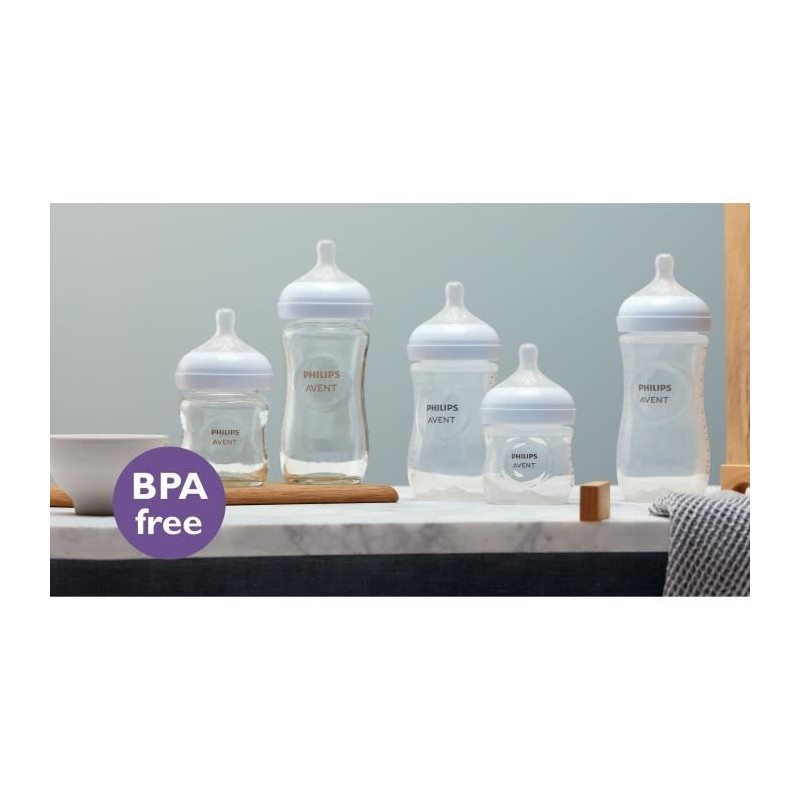Kit nouveau-né - PHILIPS AVENT - Natural 3.0 - 2 Biberons 125ml + 2 B Kit nouveau-né - PHILIPS AVENT - Natural 3.0 - 2 Biberons 125ml + 2 B