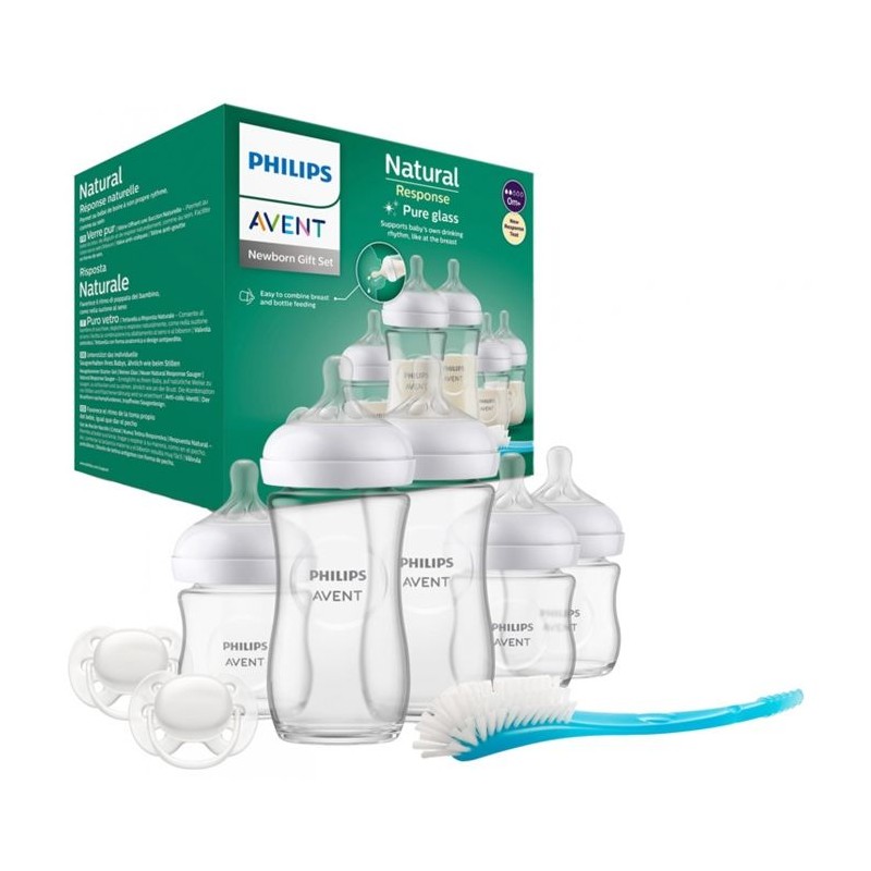 Kit nouveau-né - PHILIPS AVENT - Natural Verre 3.0 - 3 Biberons 120ml Kit nouveau-né - PHILIPS AVENT - Natural Verre 3.0 - 3 Biberons 120ml