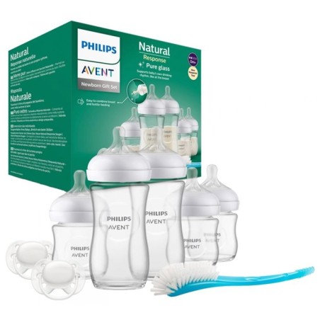 Kit nouveau-né - PHILIPS AVENT - Natural Verre 3.0 - 3 Biberons 120ml
