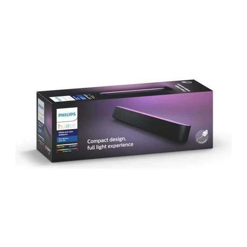 Lampe connectée Philips Hue Hue Play Pack x1 - Noir Lampe connectée Philips Hue Hue Play Pack x1 - Noir