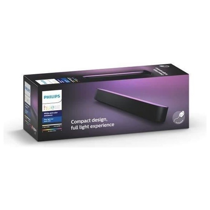 Lampe connectée Philips Hue Hue Play Pack x1 - Noir Lampe connectée Philips Hue Hue Play Pack x1 - Noir