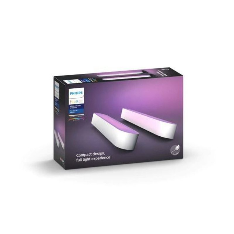 Philips Hue Play Pack x2 - Blanc - LED compatible Bluetooth - Lumiere Philips Hue Play Pack x2 - Blanc - LED compatible Bluetooth - Lumiere
