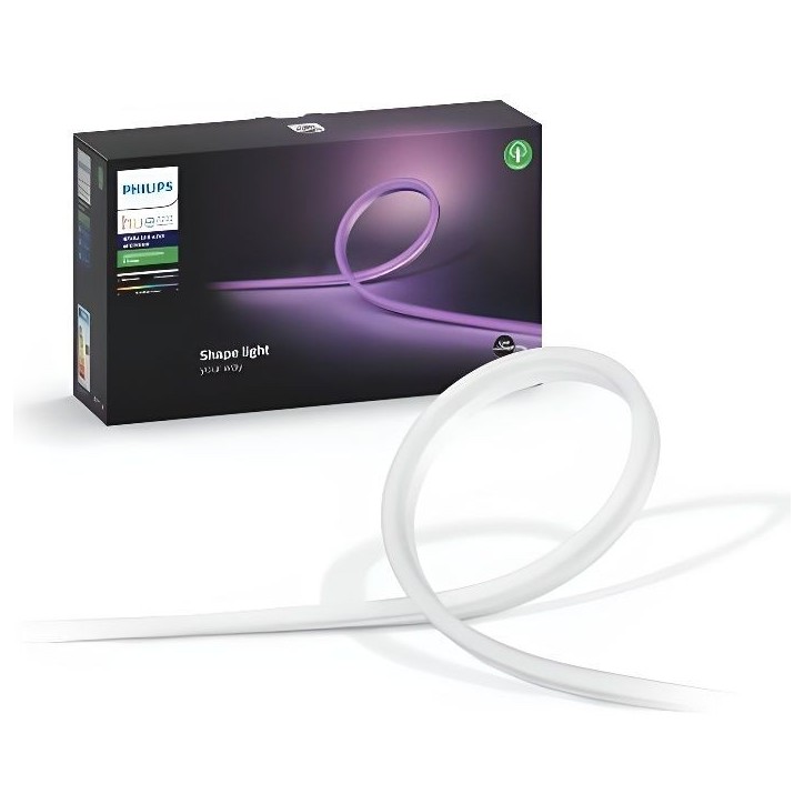 Ruban lumineux connecté Philips Hue White Outdoor Lightstrip - 5 m pour éclairage extérieur Ruban lumineux connecté Philips Hue White Outdoor Lightstrip - 5 m pour éclairage extérieur