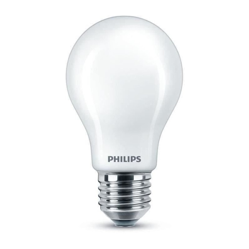 Ampoule standard LED PHILIPS Non dimmable - Verre dépoli - E27 - 60W Ampoule standard LED PHILIPS Non dimmable - Verre dépoli - E27 - 60W