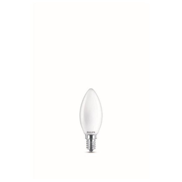 PHILIPS LED Classic 40W Flamme E14 Blanc Chaud Dépolie Non Dimmable PHILIPS LED Classic 40W Flamme E14 Blanc Chaud Dépolie Non Dimmable