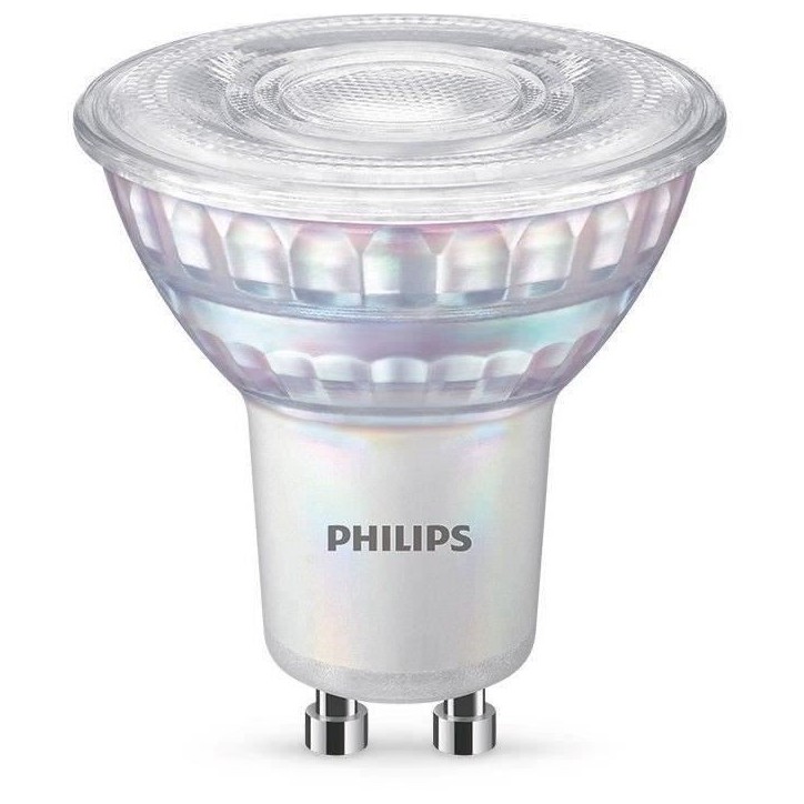 Philips Ampoule LED Equivalent 50W GU10, Dimmable, Verre Philips Ampoule LED Equivalent 50W GU10, Dimmable, Verre