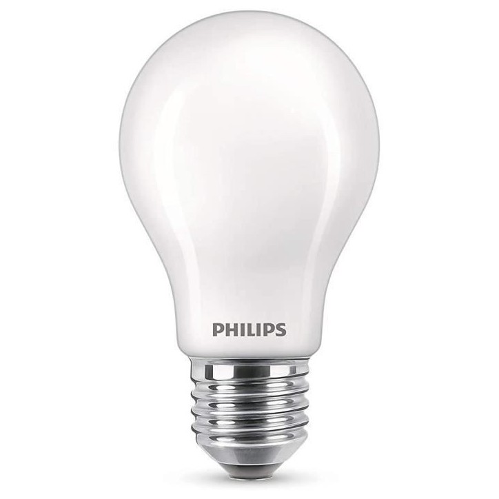 PHILIPS LED Classic 60W Standard E27 Blanc Chaud Non Dimmable Lot de 2 PHILIPS LED Classic 60W Standard E27 Blanc Chaud Non Dimmable Lot de 2