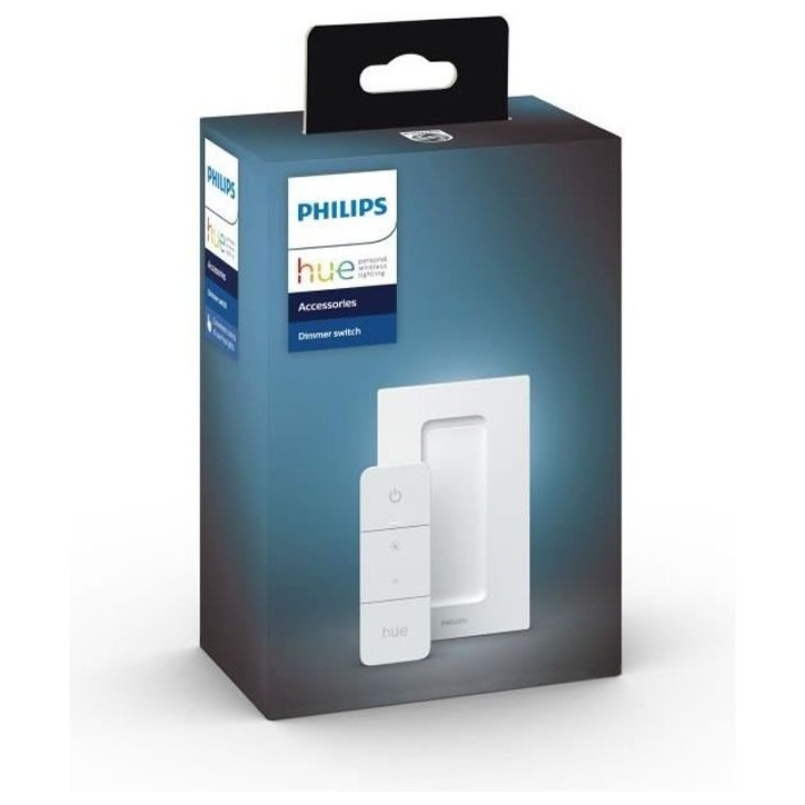 Accessoire pour lampe connectée Philips Hue Hue Dim Switch Télécommande nomade variateur de lumiere Accessoire pour lampe connectée Philips Hue Hue Dim Switch Télécommande nomade variateur de lumiere