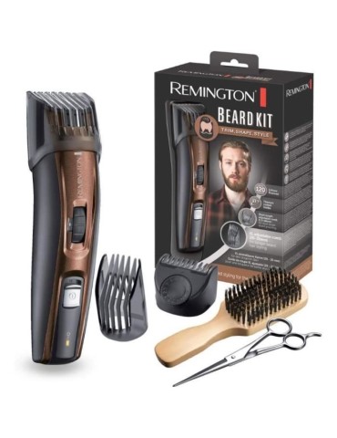 Tondeuse Barbe Beard Kit REMINGTON - Lames Titanium Auto-Affûtées - Sabots Ajustables - Batterie Lithium