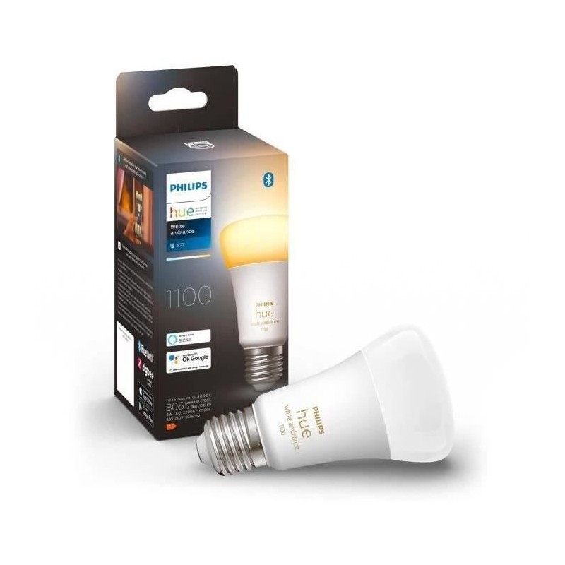 Ampoules connectées Philips Hue White Ambiance standard E27 75W a l'u Ampoules connectées Philips Hue White Ambiance standard E27 75W a l'u