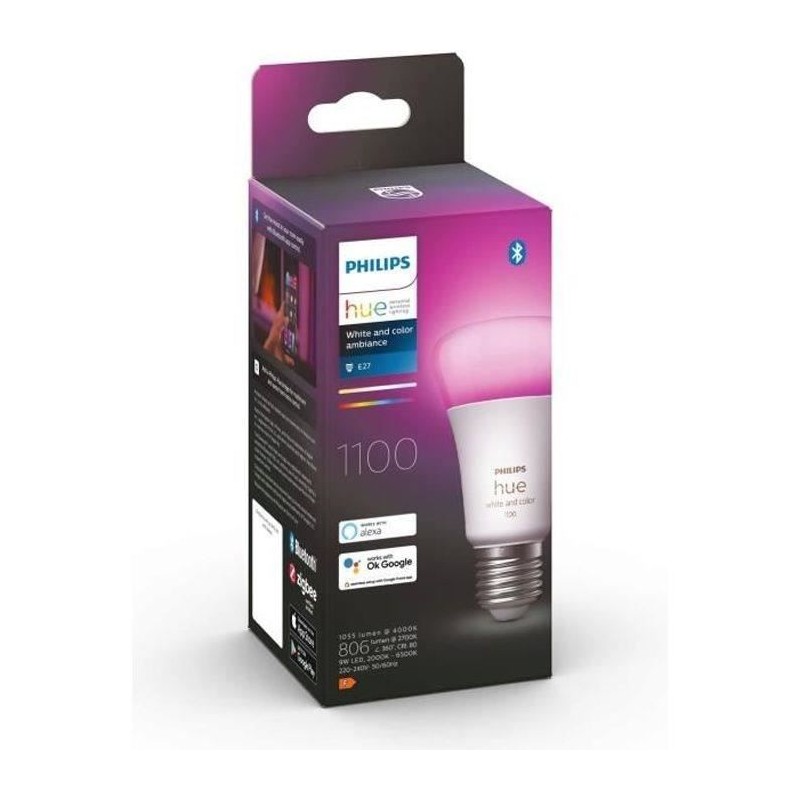 PHILIPS Hue White and Color Ambiance - Ampoule LED connectée 10W Equi PHILIPS Hue White and Color Ambiance - Ampoule LED connectée 10W Equi