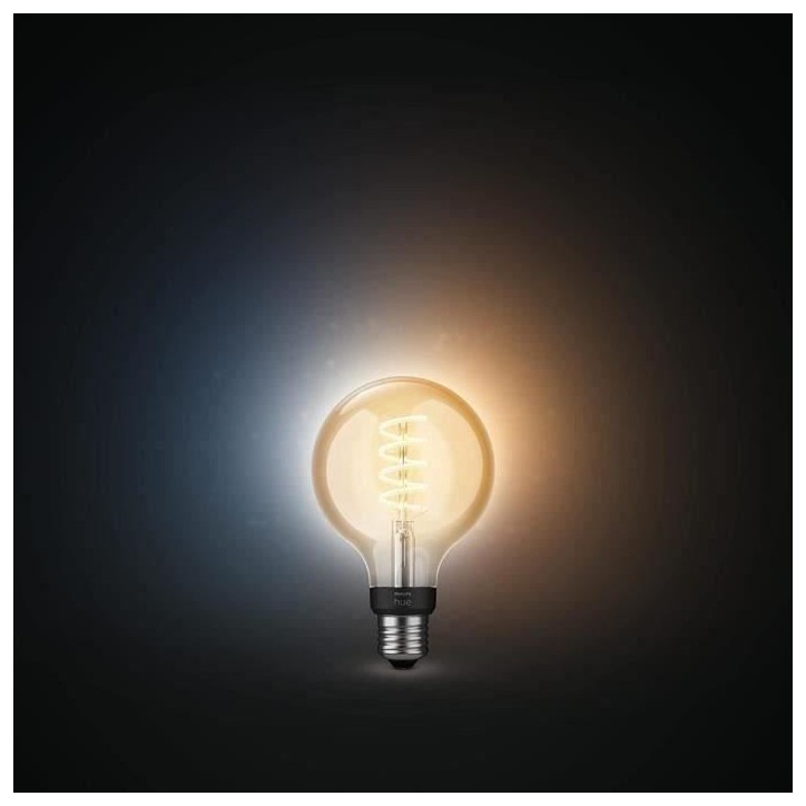 Philips Hue White Ambiance, ampoule LED connectée E27 Filament G93 Globe, Bluetooth, fonctionne avec Alexa, Google et Homekit Philips Hue White Ambiance, ampoule LED connectée E27 Filament G93 Globe, Bluetooth, fonctionne avec Alexa, Google et Homekit