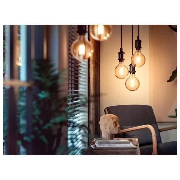 Philips Hue White Ambiance, ampoule LED connectée E27 Filament G93 Globe, Bluetooth, fonctionne avec Alexa, Google et Homekit Philips Hue White Ambiance, ampoule LED connectée E27 Filament G93 Globe, Bluetooth, fonctionne avec Alexa, Google et Homekit