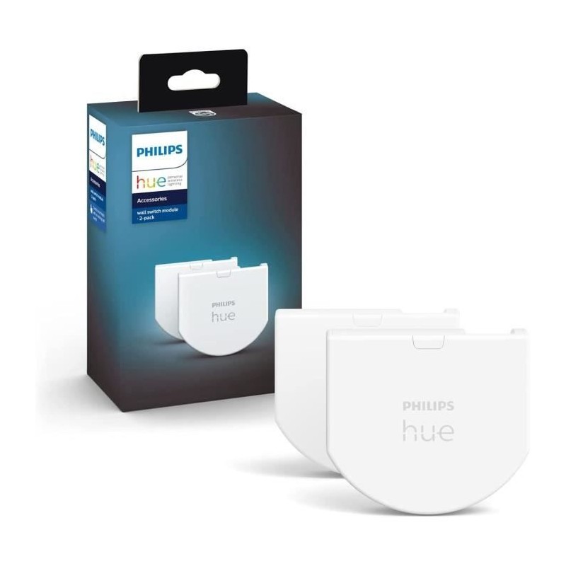 Module d'interrupteur mural - PHILIPS HUE - Pack de 2 - Blanc - Compat Module d'interrupteur mural - PHILIPS HUE - Pack de 2 - Blanc - Compat