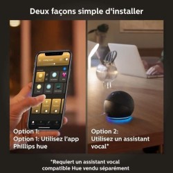 Philips Hue White Ambiance, ampoule LED connectée E27, équivalent 60