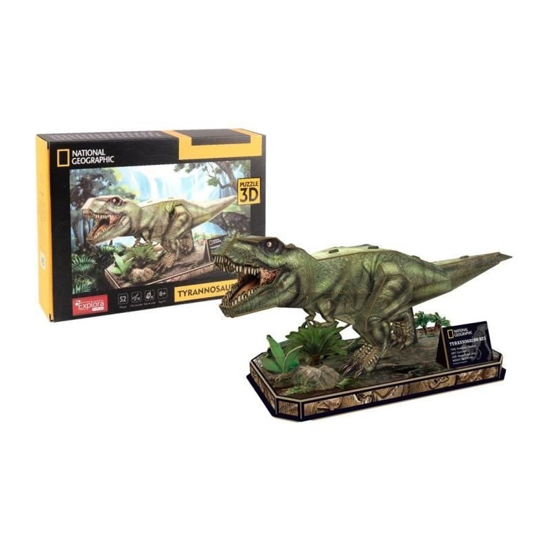 Puzzle 3D - T-Rex - Jeu de construction - EXPLORA - Dinosaure - 52 pie