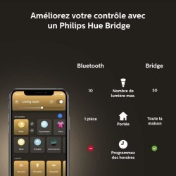 Philips Hue White Ambiance, ampoule LED connectée E27, équivalent 60
