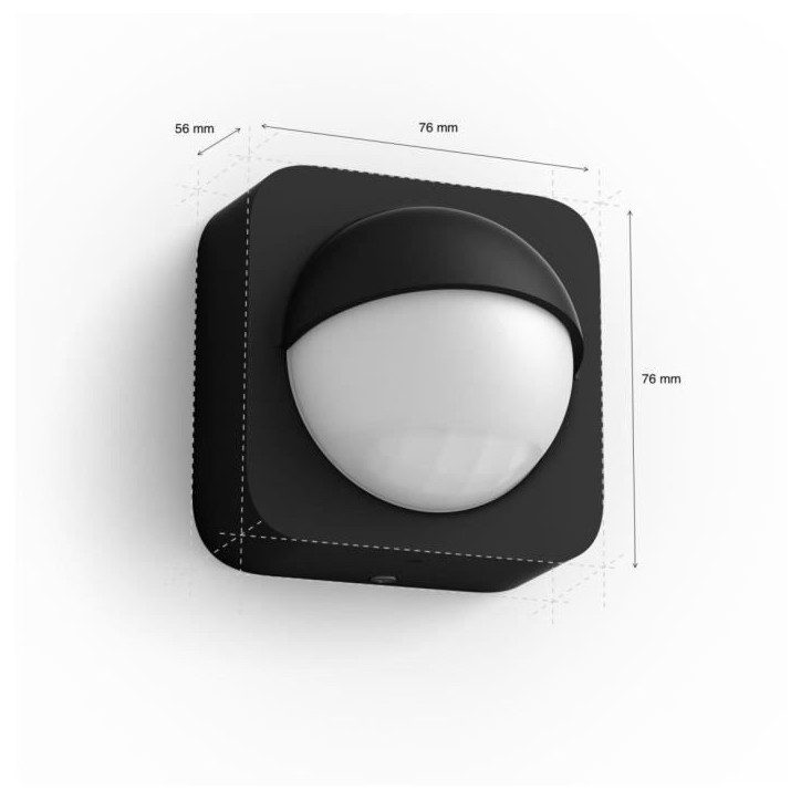 Détecteur de mouvement extérieur Philips Hue - PHILIPS - Outdoor Sensor - Noir - Alexa - Angle de détection 160°