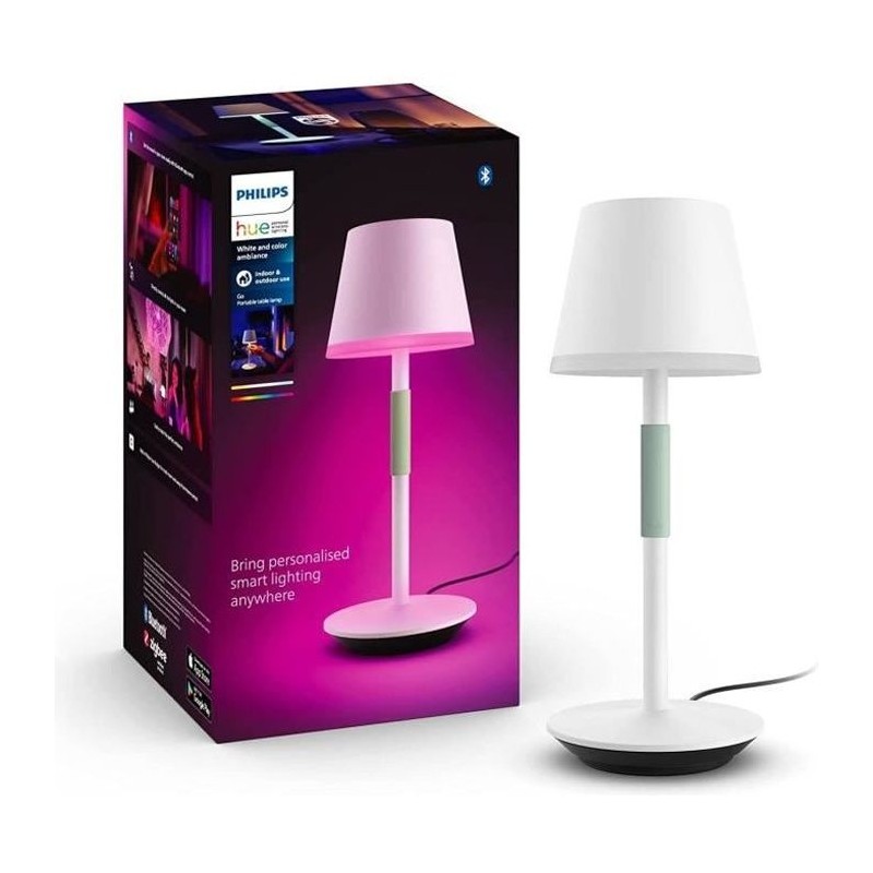 Philips White and Color Ambiance, lampe a poser portable Hue Belle, co Philips White and Color Ambiance, lampe a poser portable Hue Belle, co