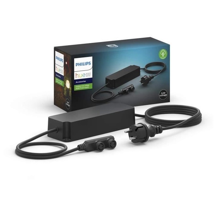 Câble alimentation 100W - Philips Hue Outdoor - Noir - Electrique Câble alimentation 100W - Philips Hue Outdoor - Noir - Electrique