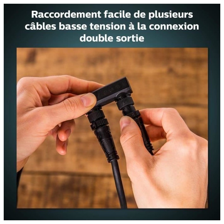 Câble alimentation 100W - Philips Hue Outdoor - Noir - Electrique Câble alimentation 100W - Philips Hue Outdoor - Noir - Electrique