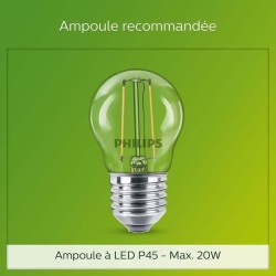 Borne extérieure PHILIPS Utrecht - Métal - LED - 1x20W - Gris - Cont