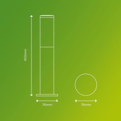 Borne extérieure PHILIPS Utrecht - Métal - LED - 1x20W - Gris - Cont