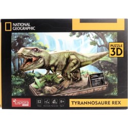 Puzzle 3D - T-Rex - Jeu de construction - EXPLORA - Dinosaure - 52 pie