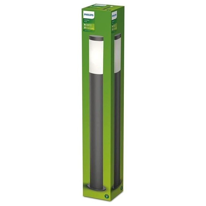 Lampadaire d'extérieur PHILIPS UTRECHT - Anthracite - 20W - Résistant aux intempéries Lampadaire d'extérieur PHILIPS UTRECHT - Anthracite - 20W - Résistant aux intempéries