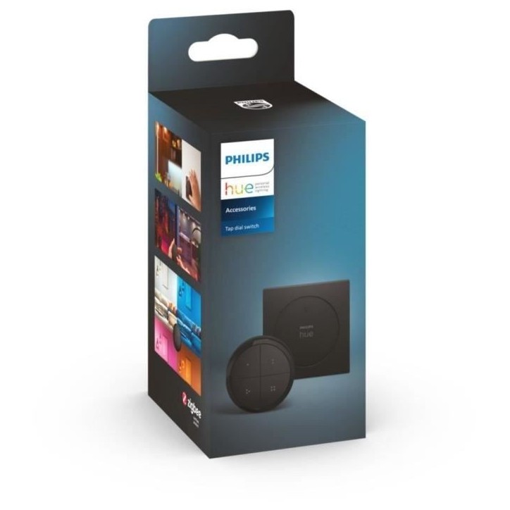 Télécommande Philips Hue Tap Dial Switch - Noir - Contrôle multi-pieces - Compatible Alexa - Intérieur - Pile Télécommande Philips Hue Tap Dial Switch - Noir - Contrôle multi-pieces - Compatible Alexa - Intérieur - Pile