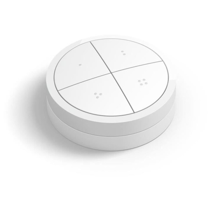 Télécommande Tap Dial Switch - PHILIPS HUE - Blanc - Contrôle plusieurs pieces - Compatible Alexa - Intérieur Télécommande Tap Dial Switch - PHILIPS HUE - Blanc - Contrôle plusieurs pieces - Compatible Alexa - Intérieur