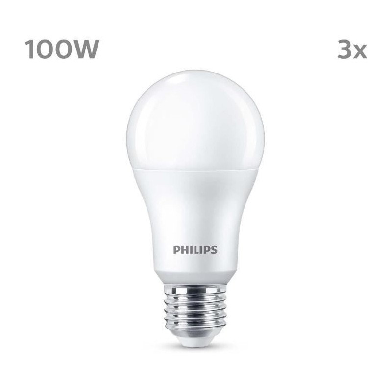 Ampoule LED - PHILIPS - 100 W - A67 E27 - Blanc froid - Non dimmable x