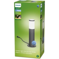 Borne extérieure PHILIPS Utrecht, basse tension 6W, 2700K - Anthracit