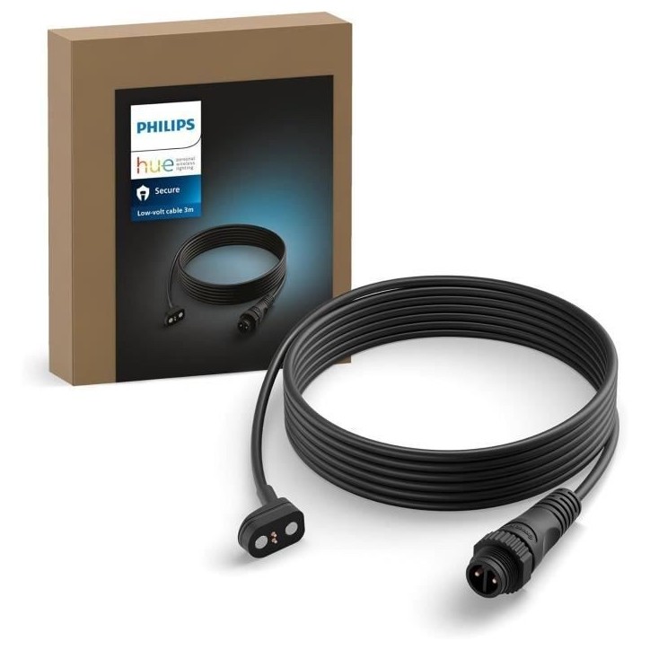 Câble de charge d'extérieur - Philips Hue - CSA-2DA - 5 m - 24 V - Noir Câble de charge d'extérieur - Philips Hue - CSA-2DA - 5 m - 24 V - Noir