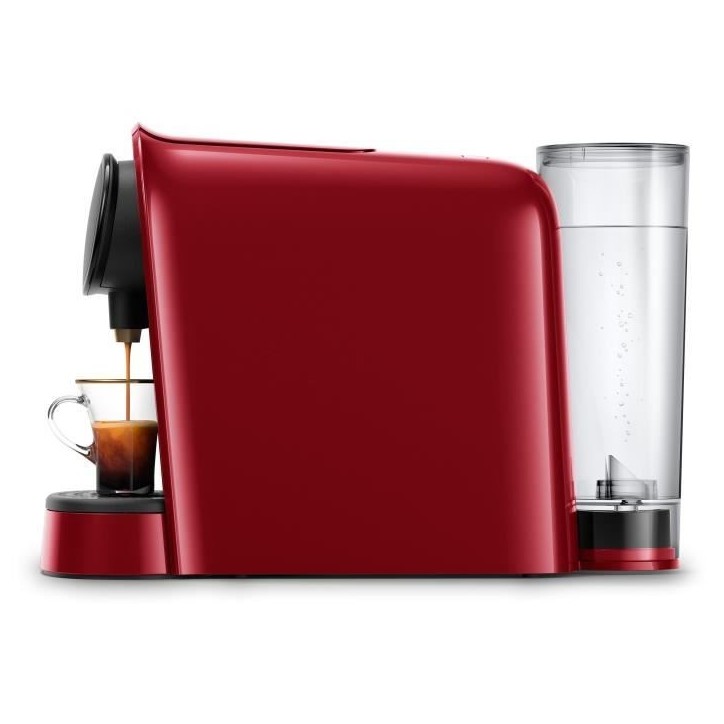 Machine a café a capsules double espresso PHILIPS L'Or Barista LM8012/51 - Rouge + 9 capsules