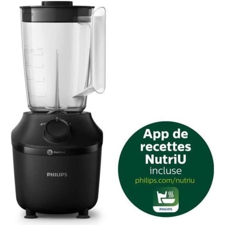 Blender - PHILIPS - Daily HR2041/41 - 4 lames ProBlend 4 – Capacité maximale de 1,9L – 450 W - 1 vitesse - Fonction pulse -