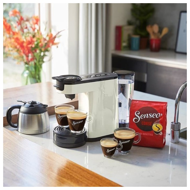 Machine a café 2 en 1 SENSEO Switch Philips HD6592/05, 2 en 1 avec filtre et dosette, Verseuse isotherme, Crema plus Machine a café 2 en 1 SENSEO Switch Philips HD6592/05, 2 en 1 avec filtre et dosette, Verseuse isotherme, Crema plus