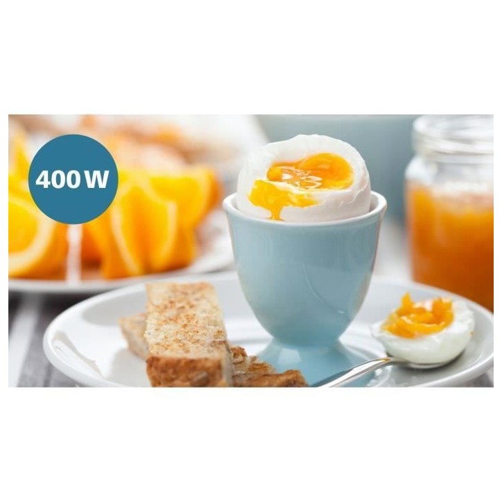 Cuiseur a oeufs PHILIPS - HD9137/90 - Capacité 6 oeufs - Bol gradué précis inclus - Compatible lave-vaisselle - 400W