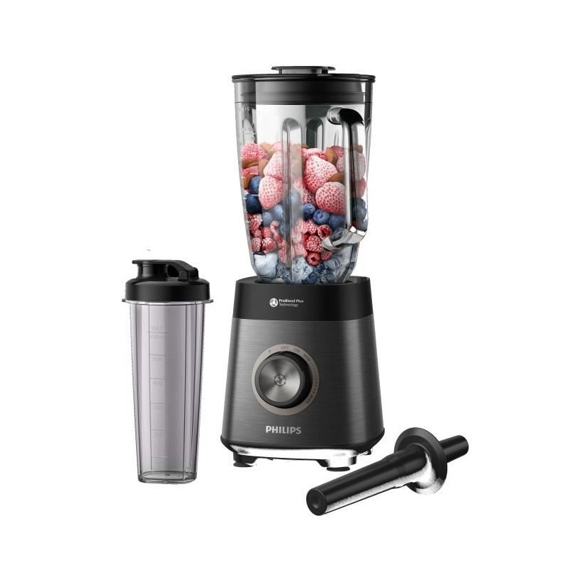 Blender - PHILIPS HR3041/00 - Bol 2 L - gourde incluse - lames amovibl Blender - PHILIPS HR3041/00 - Bol 2 L - gourde incluse - lames amovibl