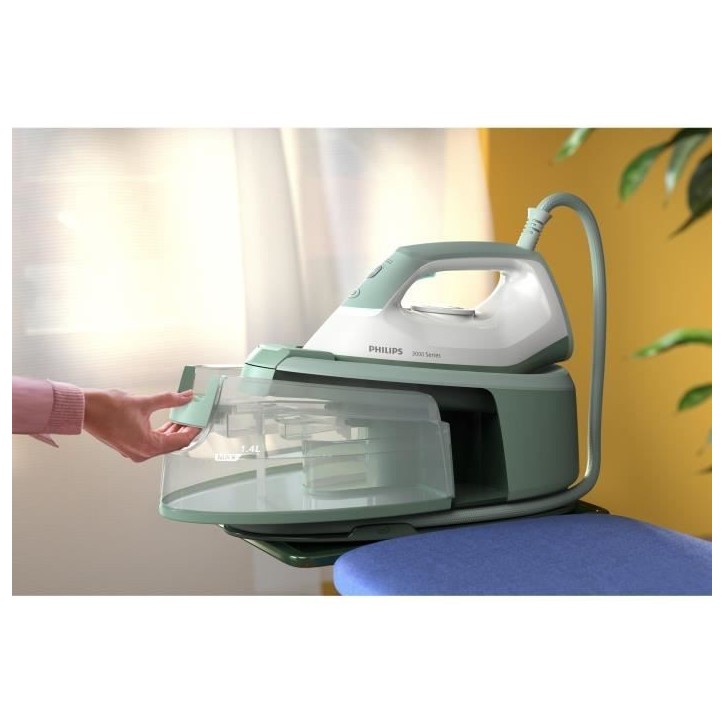 Centrale Vapeur PHILIPS PSG3010/70 - Compact et pratique - Réservoir d'eau 1,2L - Effet pressing - Systeme anticalcaire intelli