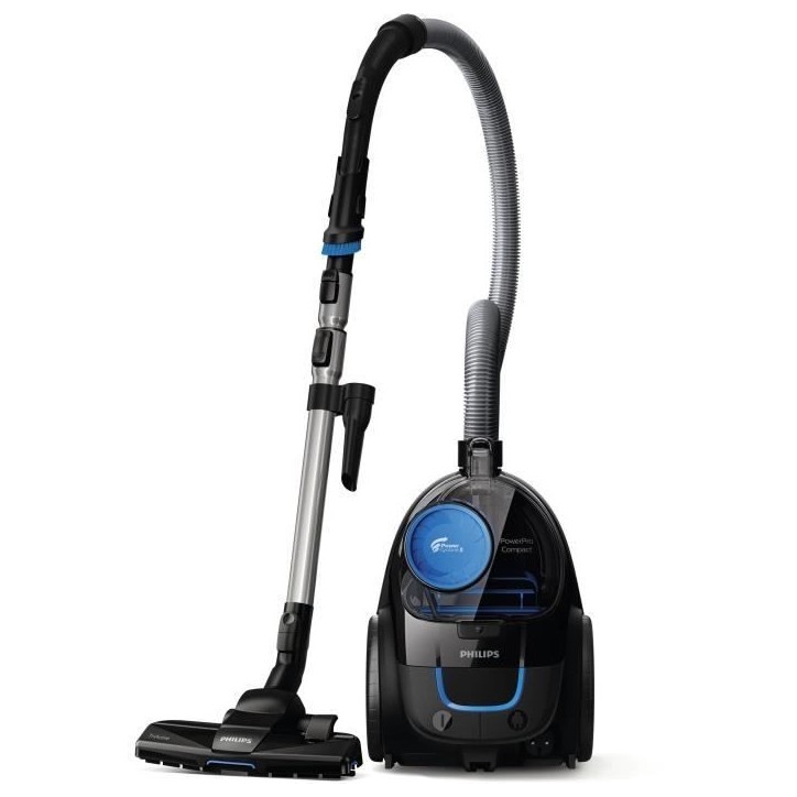 Aspirateur traineau sans sac - PHILIPS FC9331/09 - 900 W - 1,5 L - Noir intense et bleu