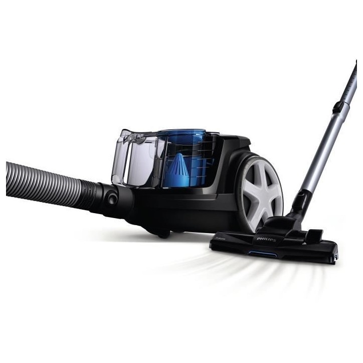 Aspirateur traineau sans sac - PHILIPS FC9331/09 - 900 W - 1,5 L - Noir intense et bleu