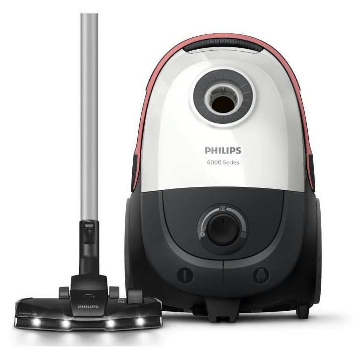 Aspirateur traineau avec sac - PHILIPS XD6122/12 - 900 W - 4 L - Blanc polaire Aspirateur traineau avec sac - PHILIPS XD6122/12 - 900 W - 4 L - Blanc polaire