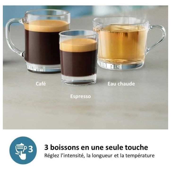 Machine a café Expresso broyeur - Philips - Avec mousseur - EP2225 - Noir Machine a café Expresso broyeur - Philips - Avec mousseur - EP2225 - Noir
