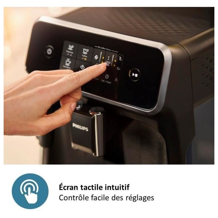 Machine a café Expresso broyeur - Philips - Avec mousseur - EP2225 - Noir Machine a café Expresso broyeur - Philips - Avec mousseur - EP2225 - Noir