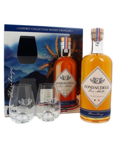 Fondaudege - Héritage - Coffret Whisky Pur Malt 40,0% Vol. 70cl + 2 verres