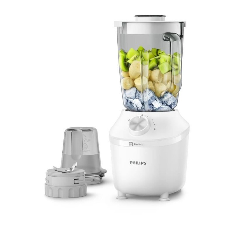 Blender - PHILIPS - Serie 3000 HR2291/20 - Bol en verre - Capacité 1. Blender - PHILIPS - Serie 3000 HR2291/20 - Bol en verre - Capacité 1.