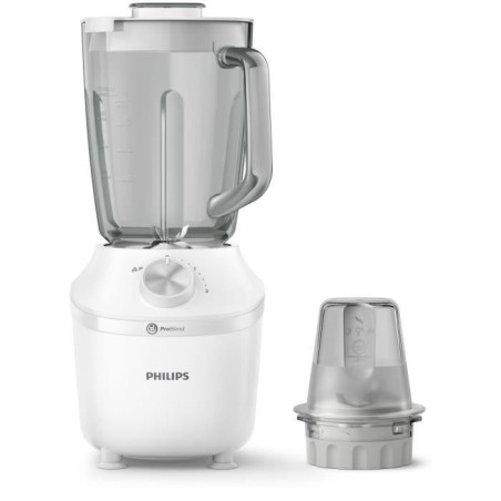 Blender - PHILIPS - Serie 3000 HR2291/20 - Bol en verre - Capacité 1.25L - 2 vitesses - 600W - Blanc