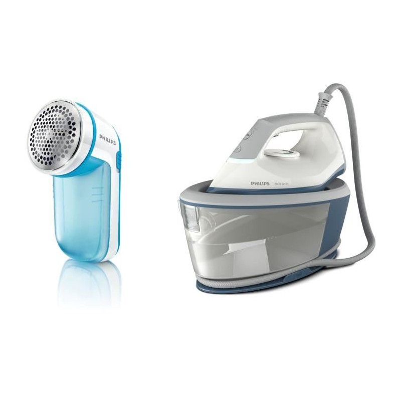 Centrale Vapeur + Rase Peluche - PHILIPS BXA0019/00 - Compact - 6 bars Centrale Vapeur + Rase Peluche - PHILIPS BXA0019/00 - Compact - 6 bars